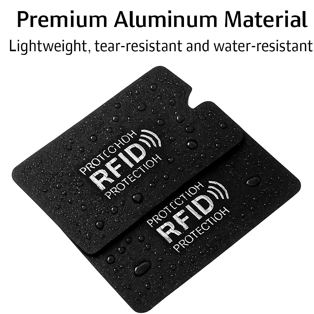 RFID Blocking Sleeve for Credit ID Card - Aluminum NFC Protector Holder (6 Pack)
