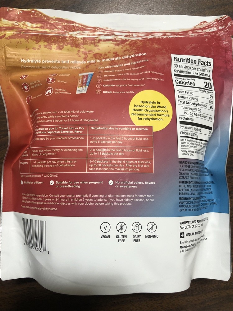 Hydralyte Fizzy Electrolyte Powder 30 Variety pack