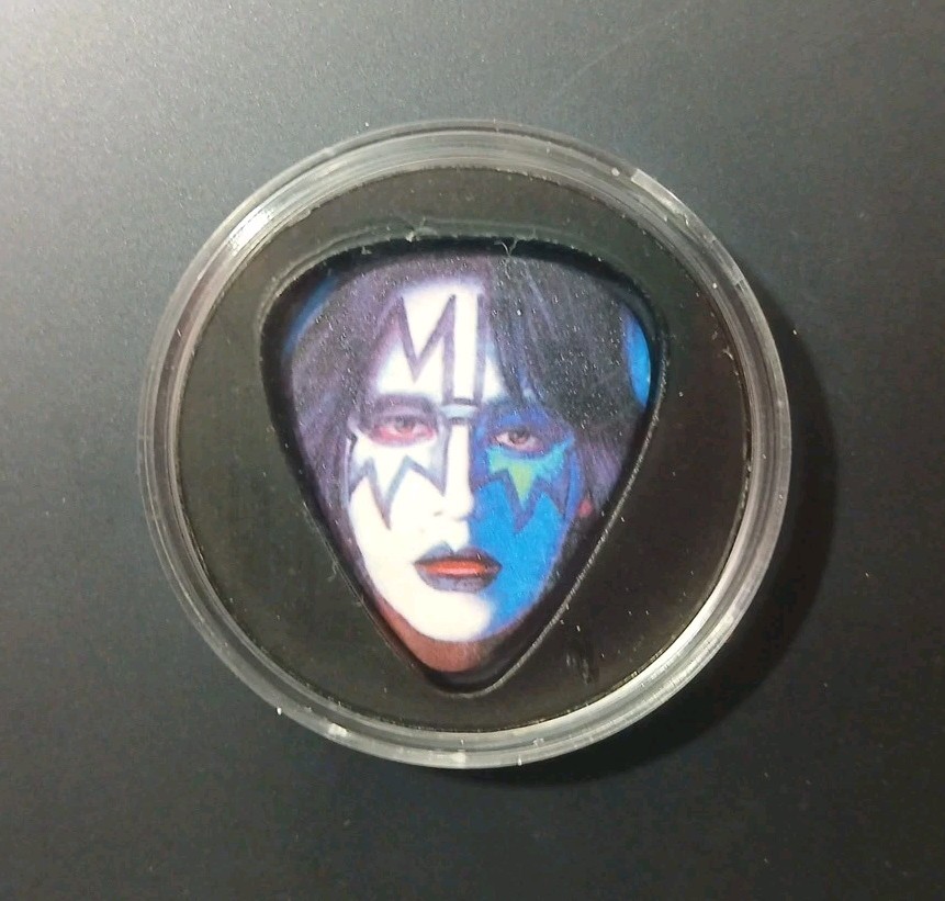 Ace Frehley 1978 Solo Album Cover Signature Guitar Pick with Case