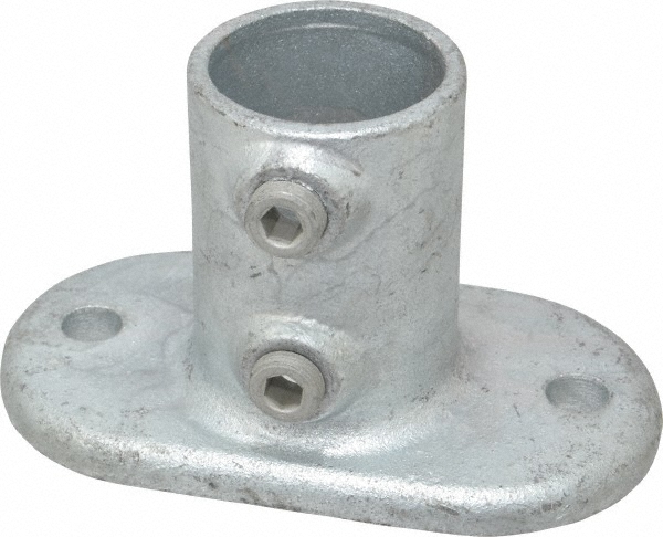 Kee Galvanized Pipe Railing Flange Fitting for 1-1/2" Pipe, 1 Piece