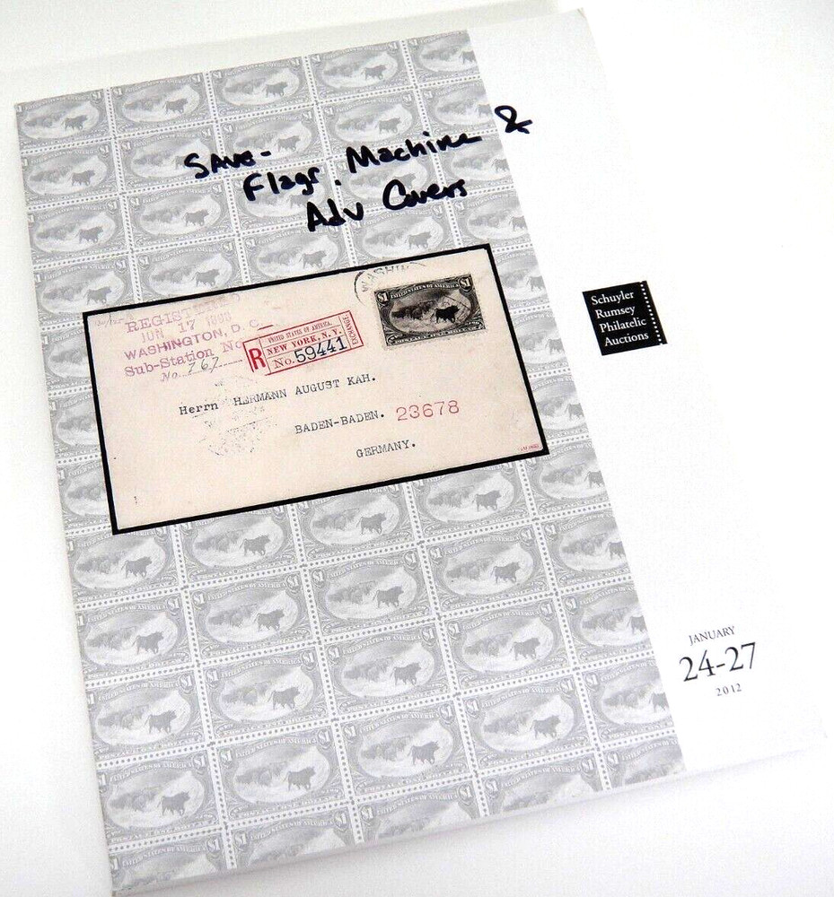Schuyler Rumsey Stamp Auction Catalog 2012 Albright Collection Advertising Cover