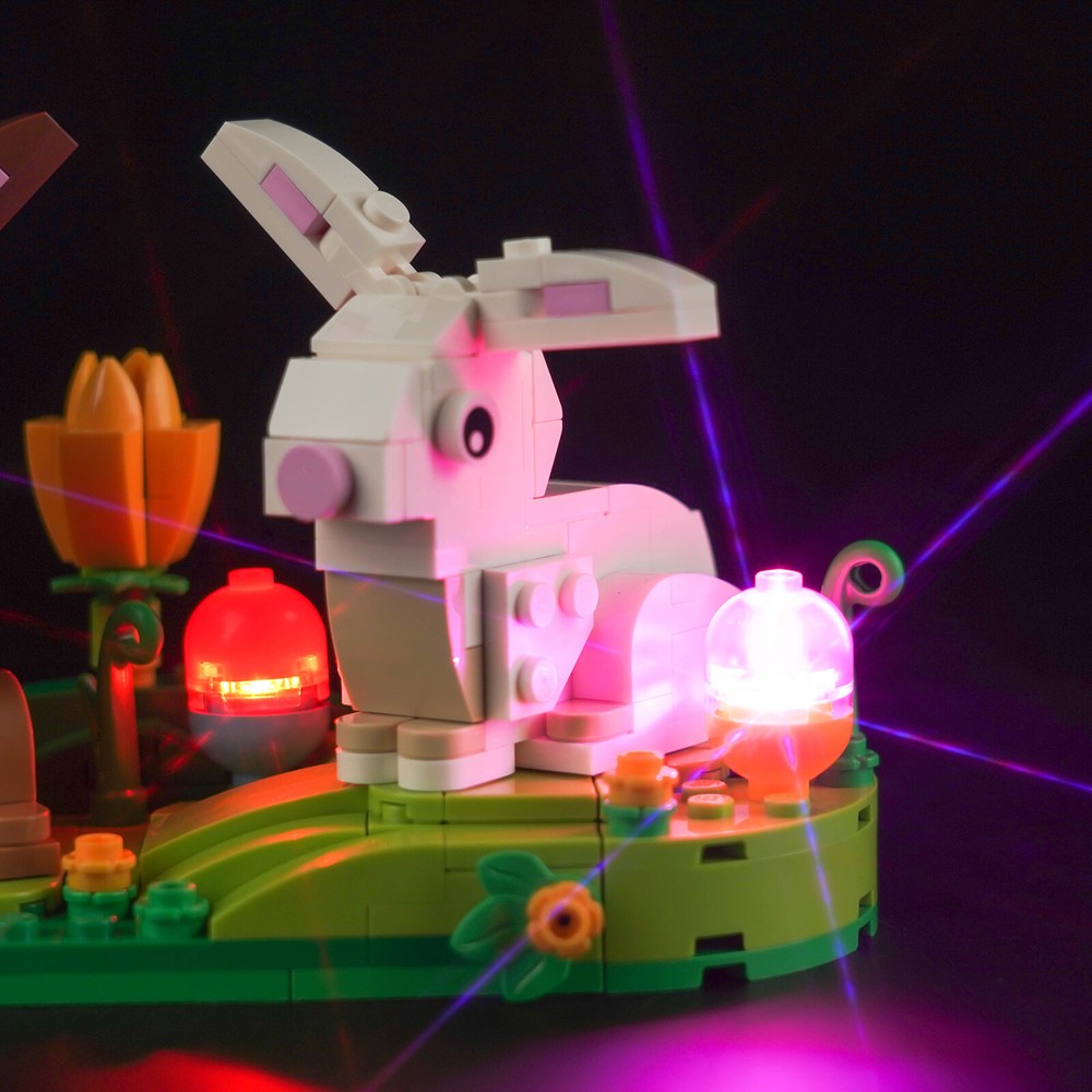 LocoLee LED Light Kit for Lego 40523 Easter Rabbits DIY Creative Lighting Set