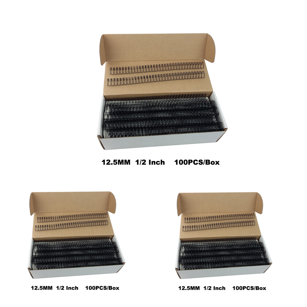 ​300sheets 1/2inch 12.7mm Metal Spiral Coils Punching Binding Material Supply