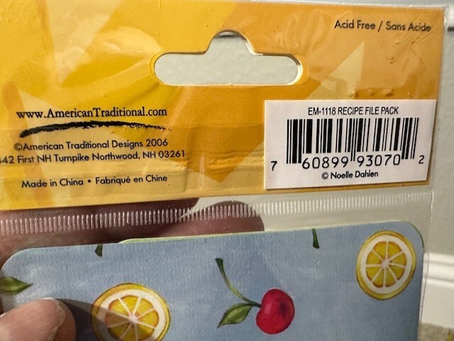 Recipe Time Collection - Assorted File Pack - TX