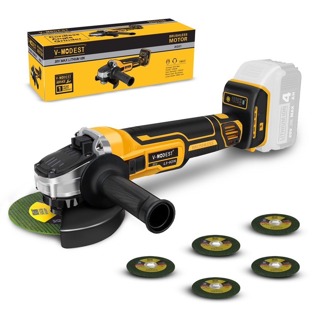 Compatible DEWALT 20V Power Tool Combo Impact Wrench/Angle Grinder/Hammer Drill