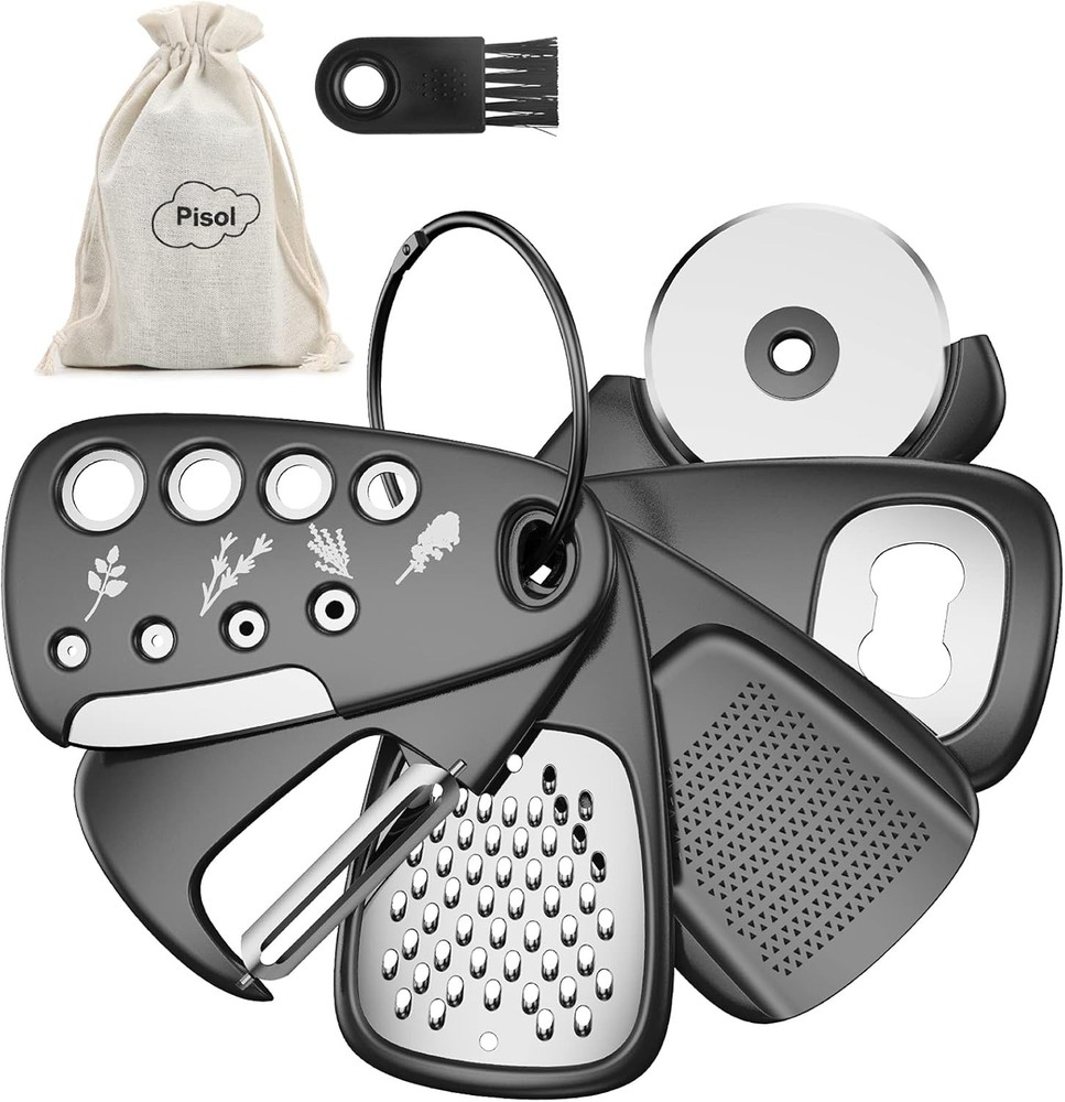 Kitchen Unique Gadts Set 6 Pieces, Space Saving, Cheese Grater,
