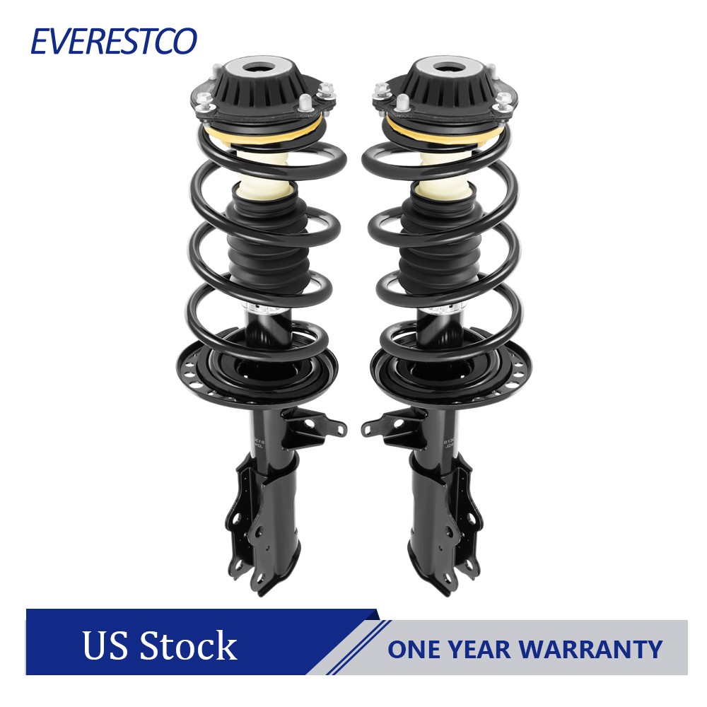 Pair Front Complete Struts w/ Coil Spring Assembly For 2017 2018-2023 GMC Acadia