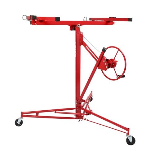 16' Drywall Lifter Panel Hoist Jack Rolling Caster Construction Lockable Tool