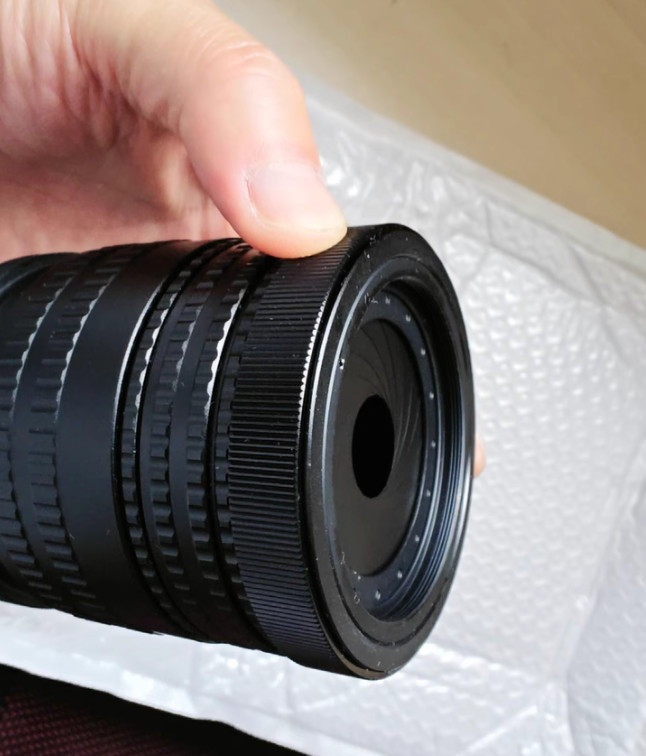 2-44mm Adjustable Iris Diaphragm M58/M65 Camera Lens Module Adapter Ring