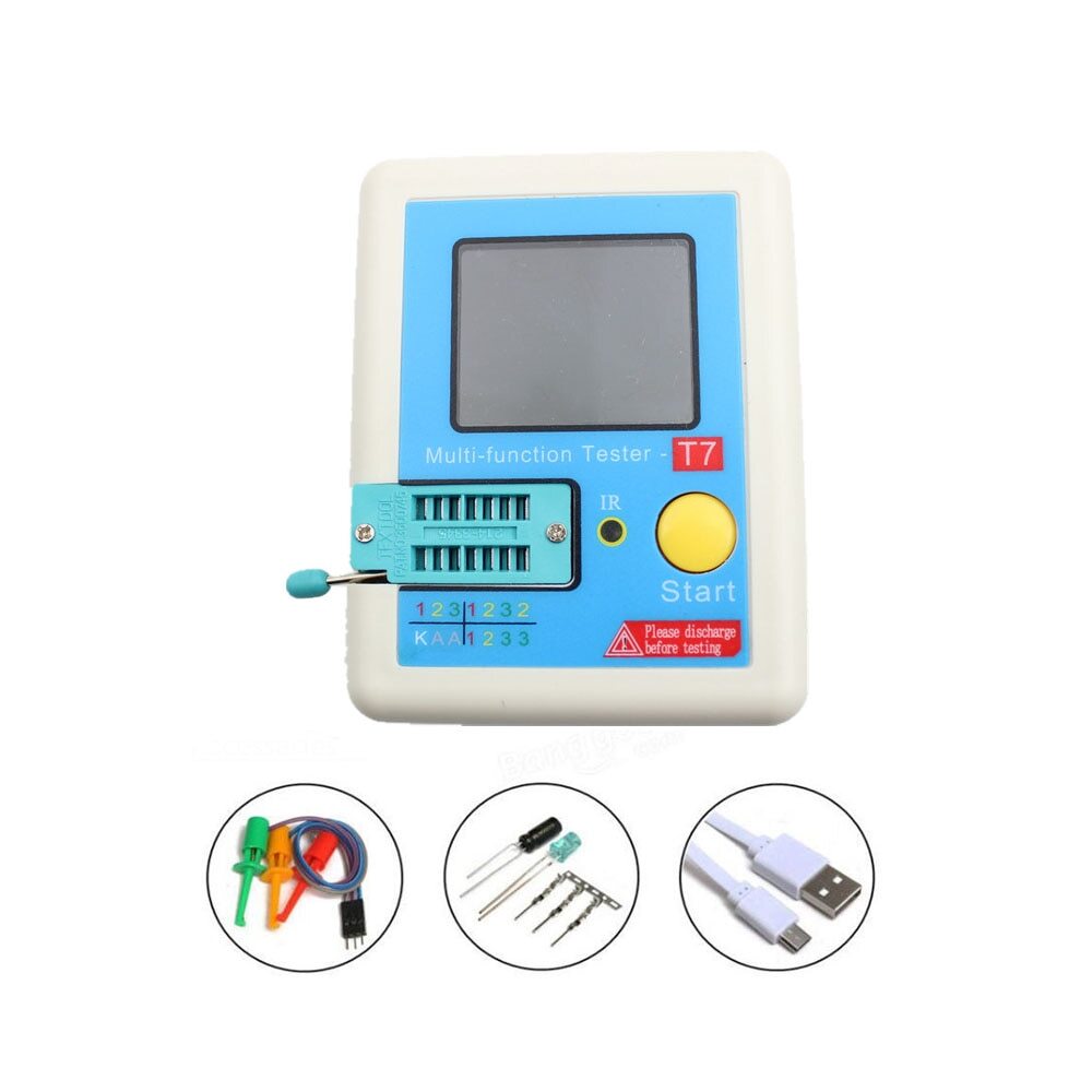 Upgraded LCR-TC2 Transistor Tester TFT Diode Triode Capacitance Meter ESR + Kit