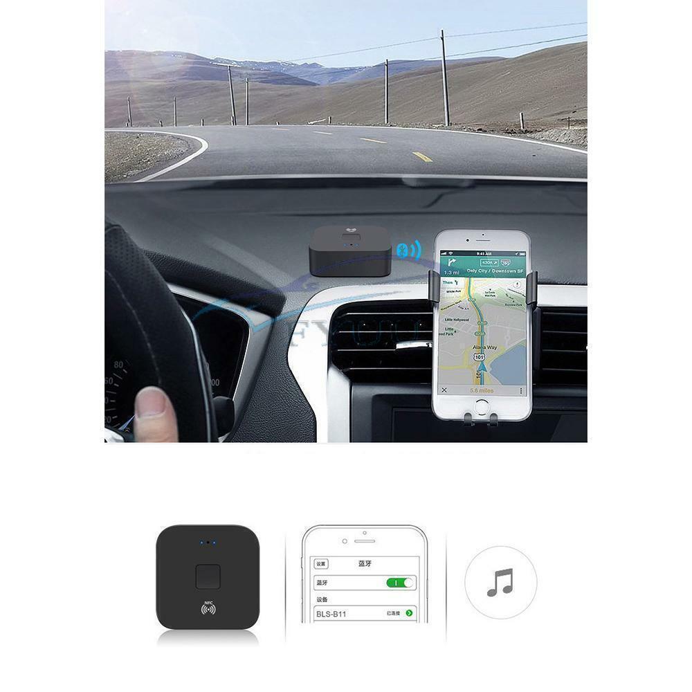 DV5V Bluetooth 5.0 Receiver Wireless 3.5mm Jack AUX NFC to 2 RCA Stereo Adapter