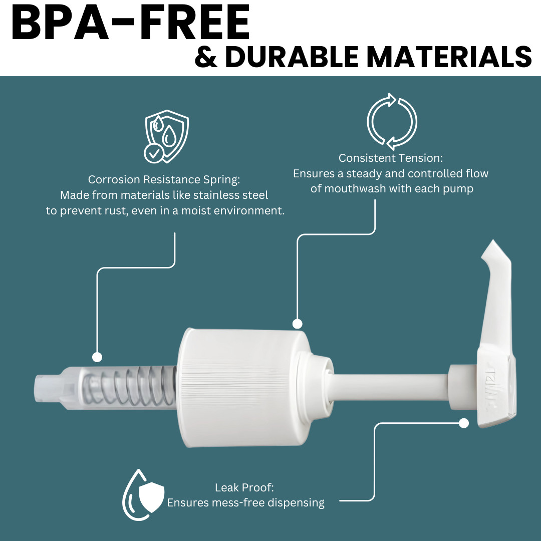 2-PK Listerine Mouthwash Pump for 1 to 1.5 Liters of Listerine Mouthwash Bottles