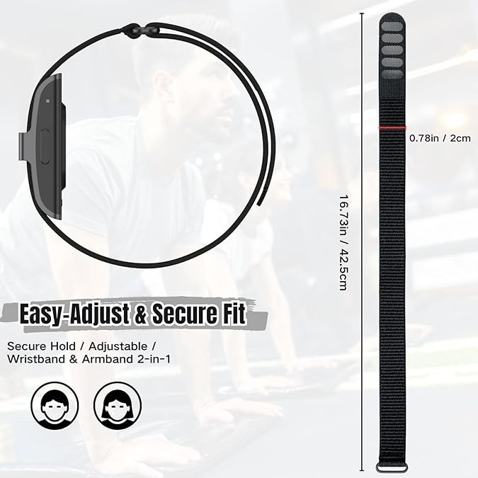 CKONXE Bicep Bands Compatible with Hume Band, Nylon Loop Replacement Strap, Sof