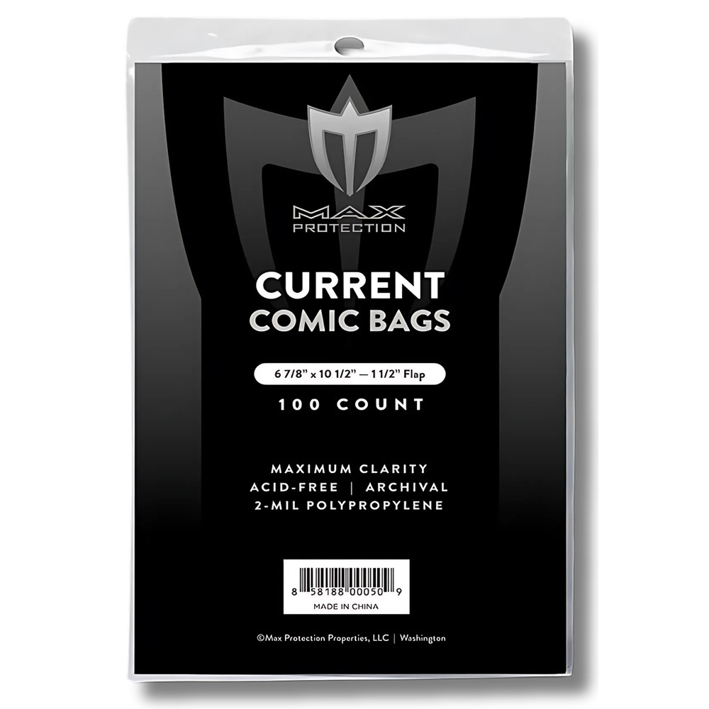 Max Protection Max Pro Current Comic Bags 400ct - Archival Quality Acid-Free