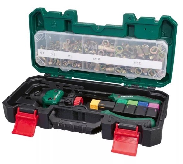 Parkside Rivet Nut Tool with Accessories