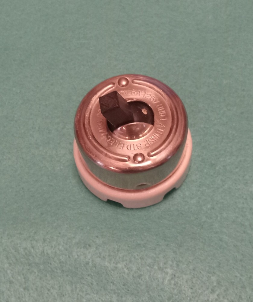 Antique Round Nickle Plated  Electric Toggle Switch