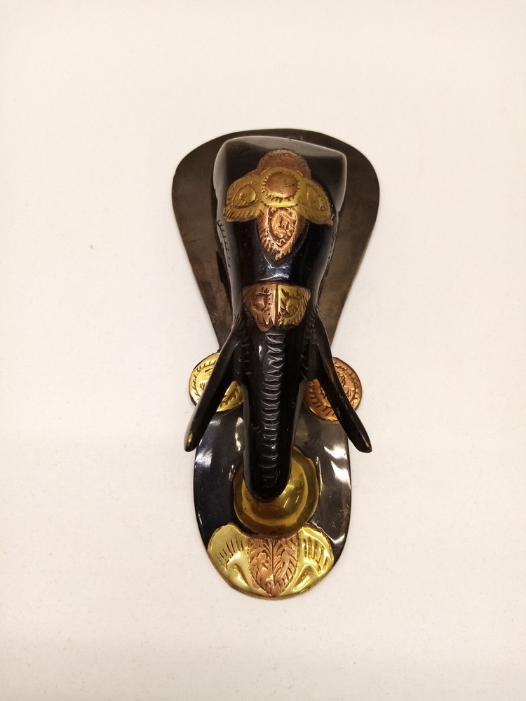 Brass Elephant Head Shape Door Knocker-damaged