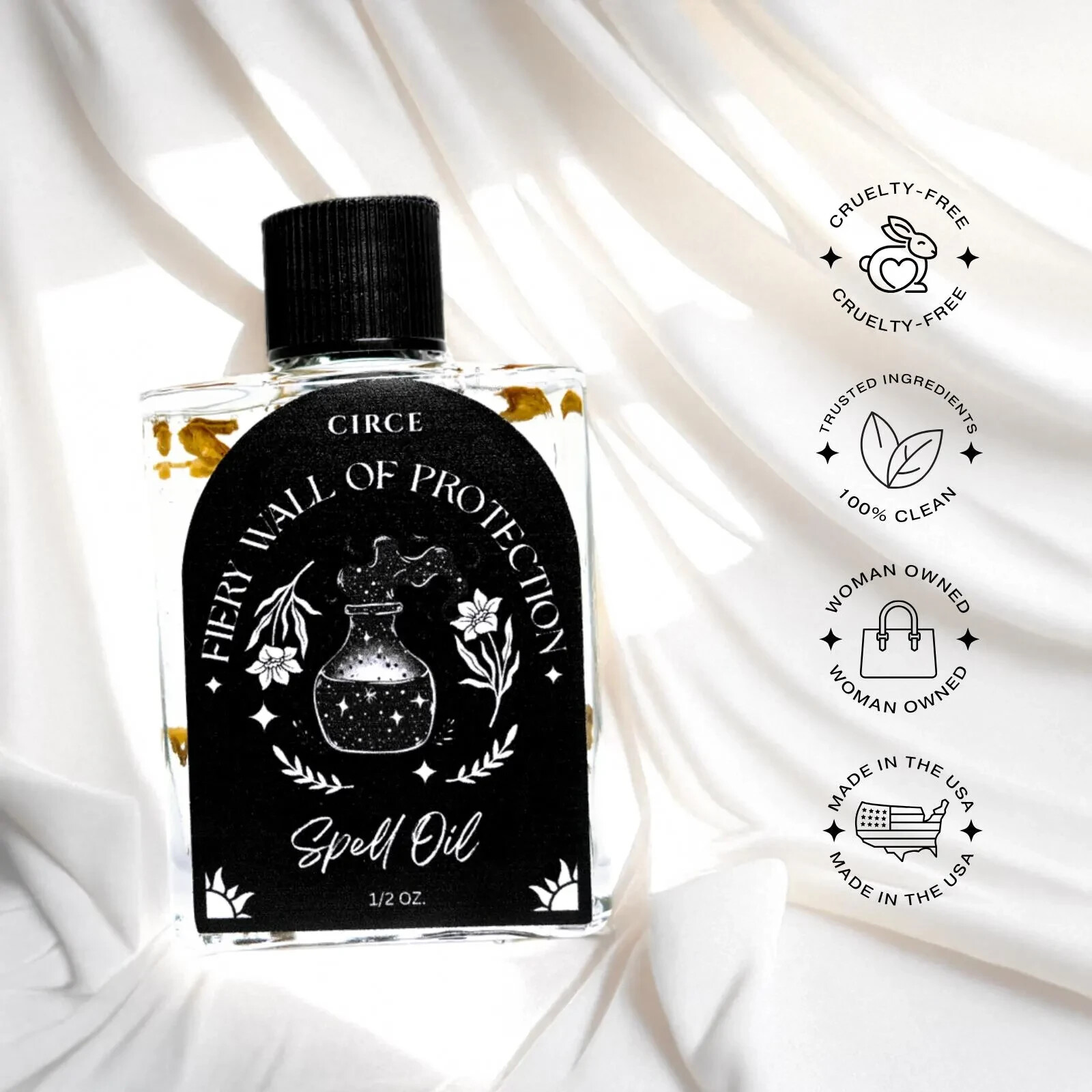 Fiery Wall of Protection Spell Oil | 1/2 oz Anointing Oil for Strong Spiritual