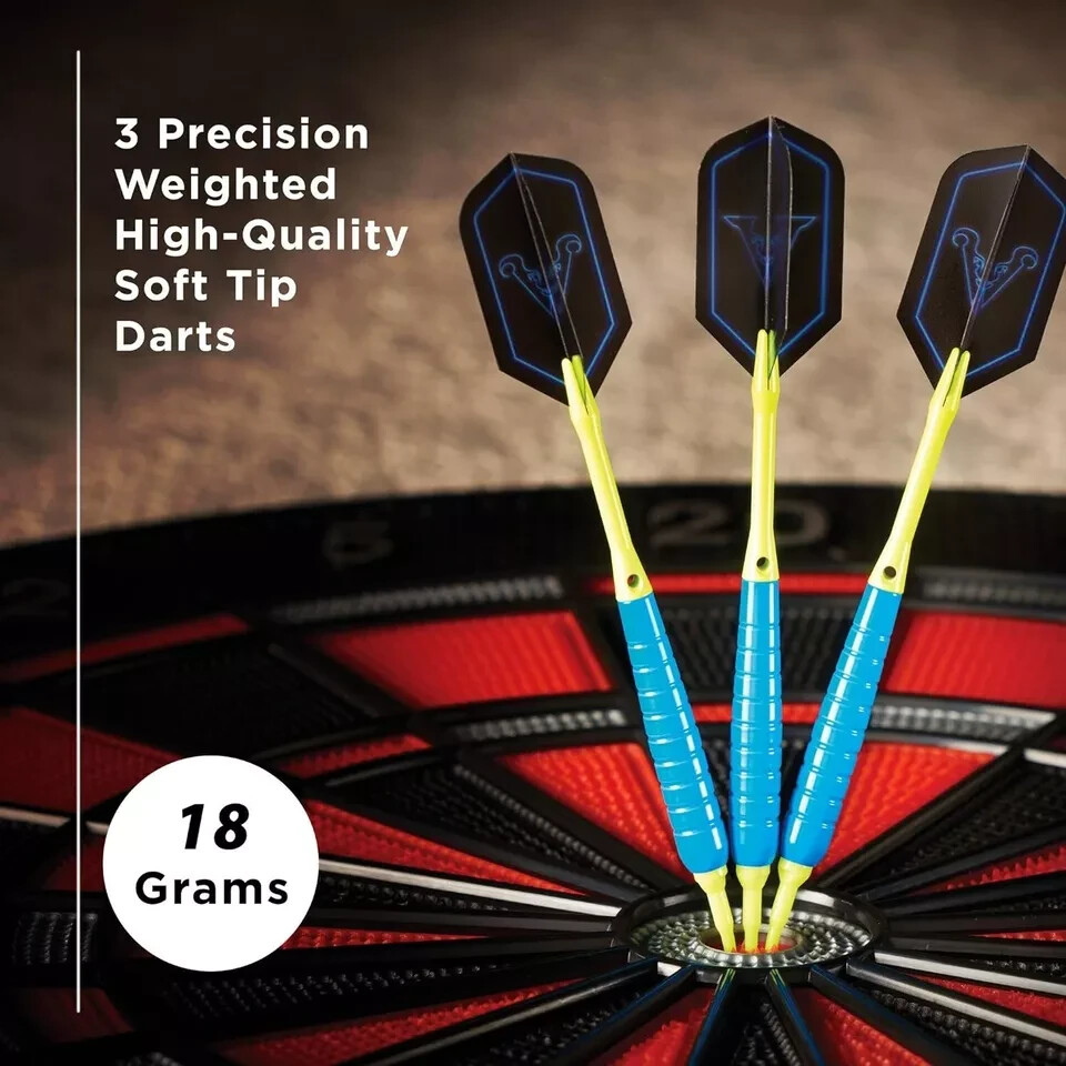 Viper V Glo Soft Tip Darts, Blue/Yellow, 18 Grams