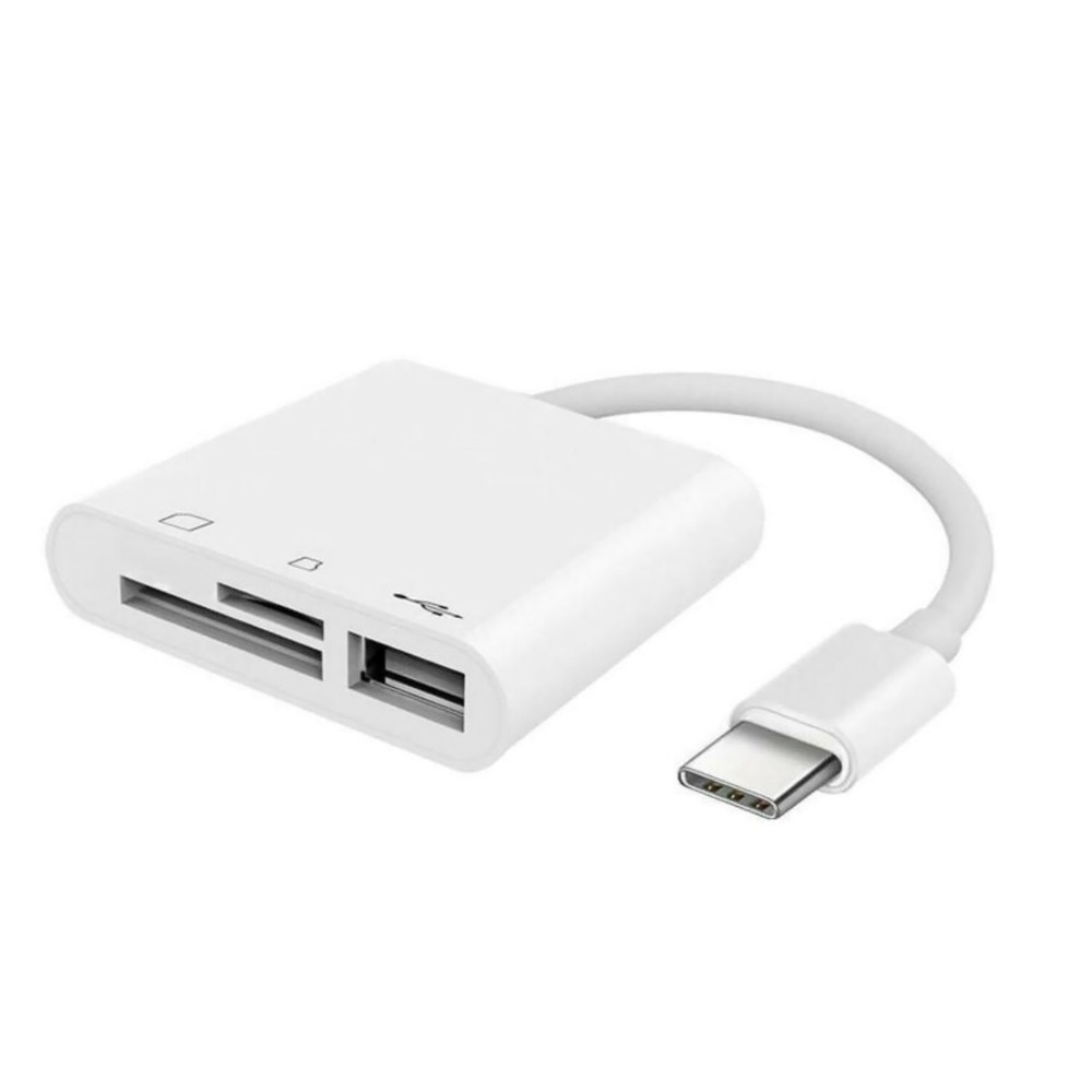 3-Port USB Type C to Card Reader Adapter SD Card Reader For MacBook Pro Laptop A