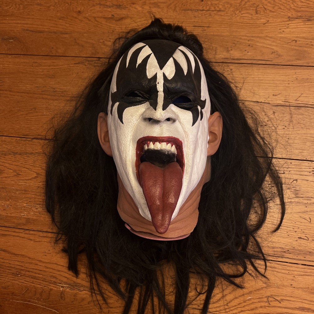 KISS Gene Simmons Halloween Mask Illusive Concepts 1996 VTG Rock 90s horror Tour