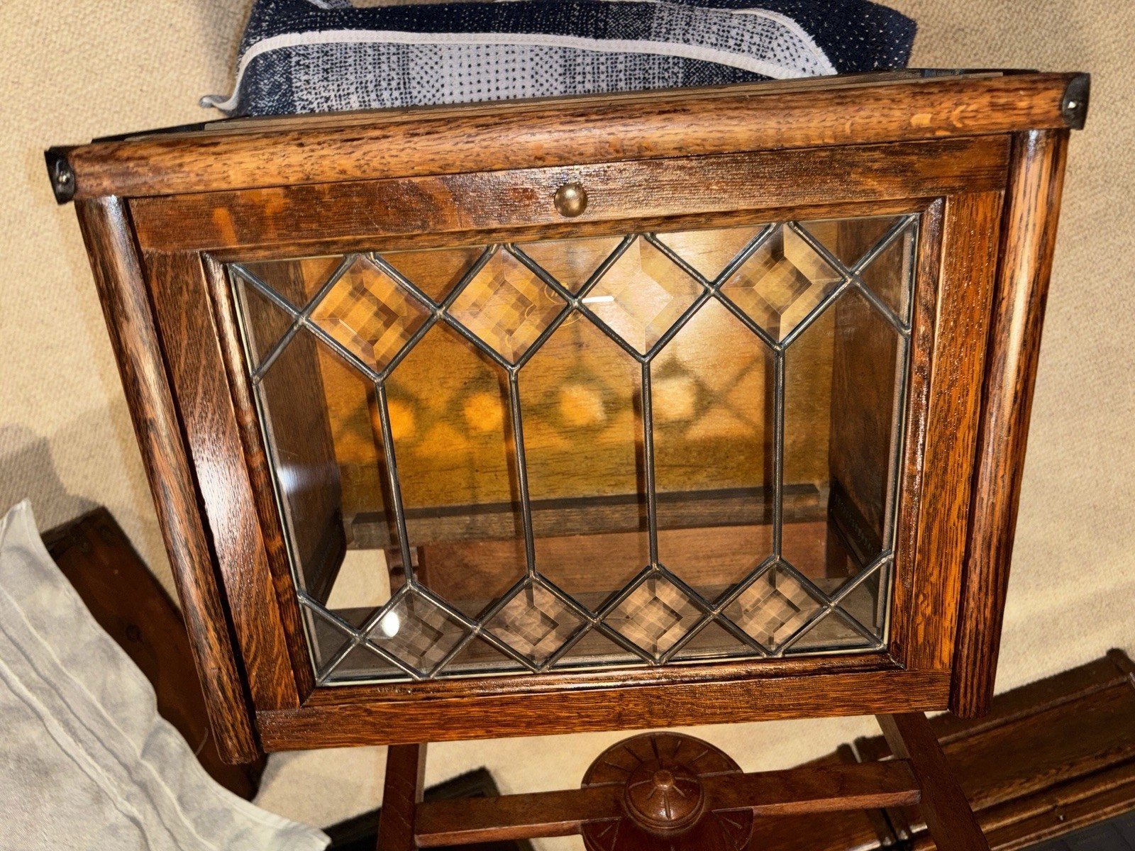 Macey-Wernicke 8 Stack 1/2 Size Oak Bookcase Original Finish Leaded Doors