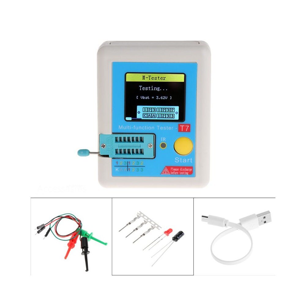 Upgraded LCR-TC2 Transistor Tester TFT Diode Triode Capacitance Meter ESR + Kit