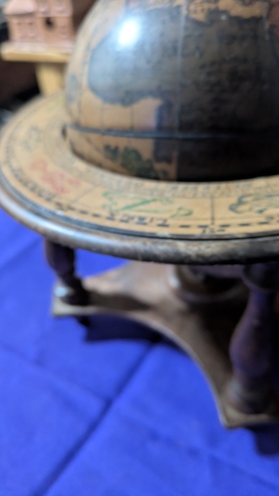 Celestial Globe Desk/Tabletop Rotating Zodiac Signs Brown Multicolor