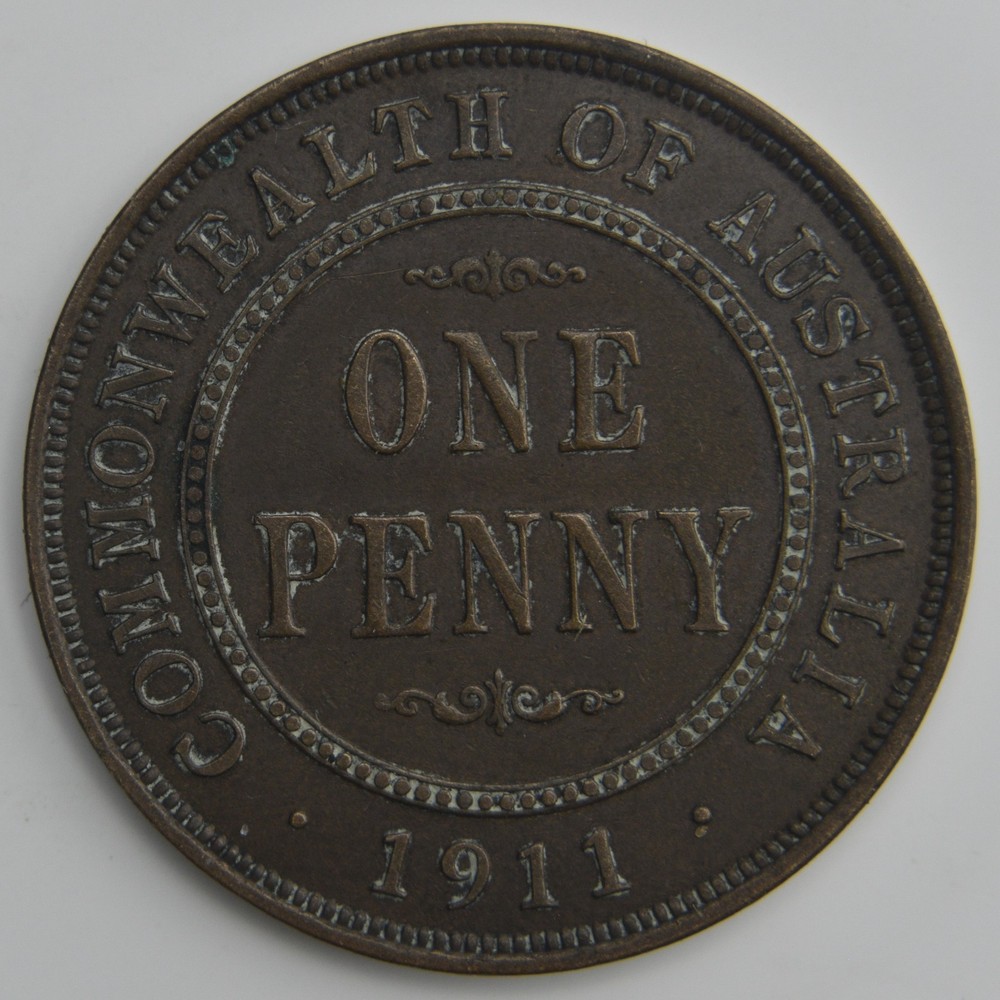 1911 King George V Australia One Penny