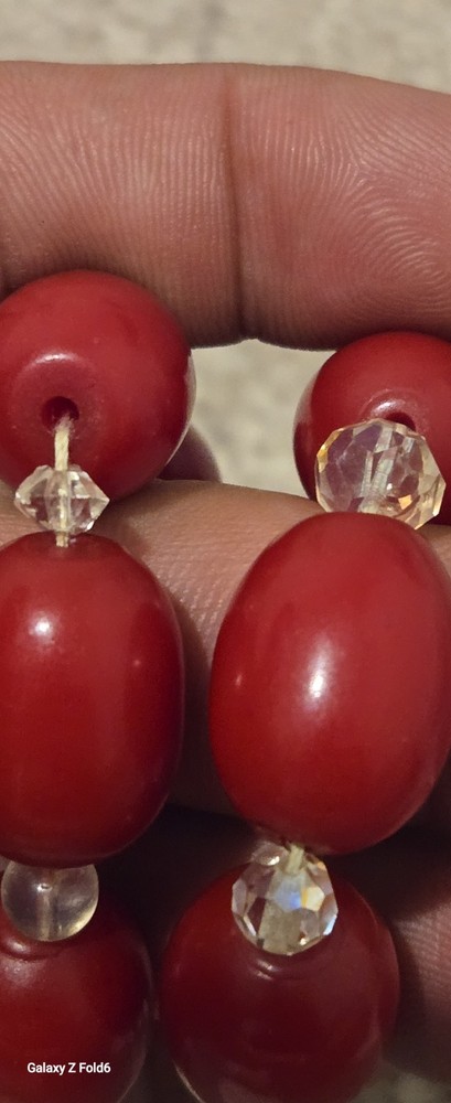 Antique cherry Bakelite Beads