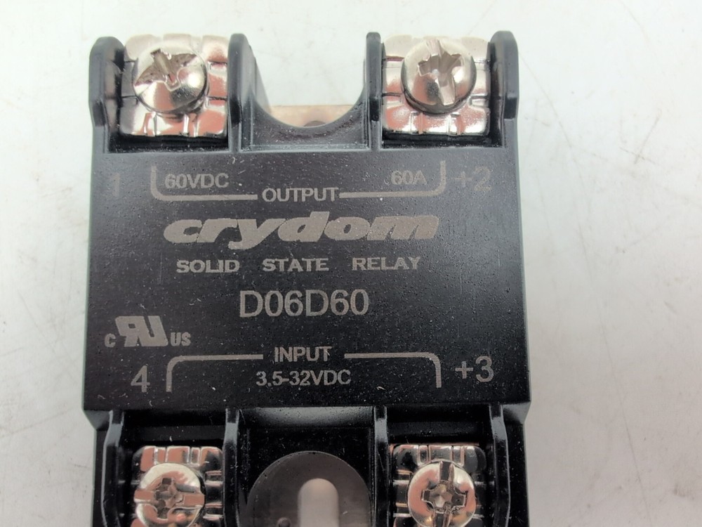Crydom D06D60 Solid State Relay SSR 60A 60VDC Output 3.5–32VDC Input – Good