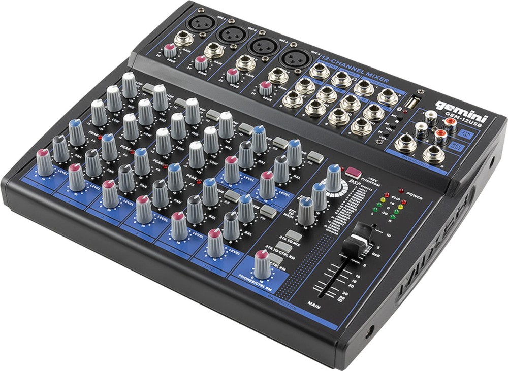 GEM-12USB: COMPACT 12 CHANNEL BLUETOOTH MIXER