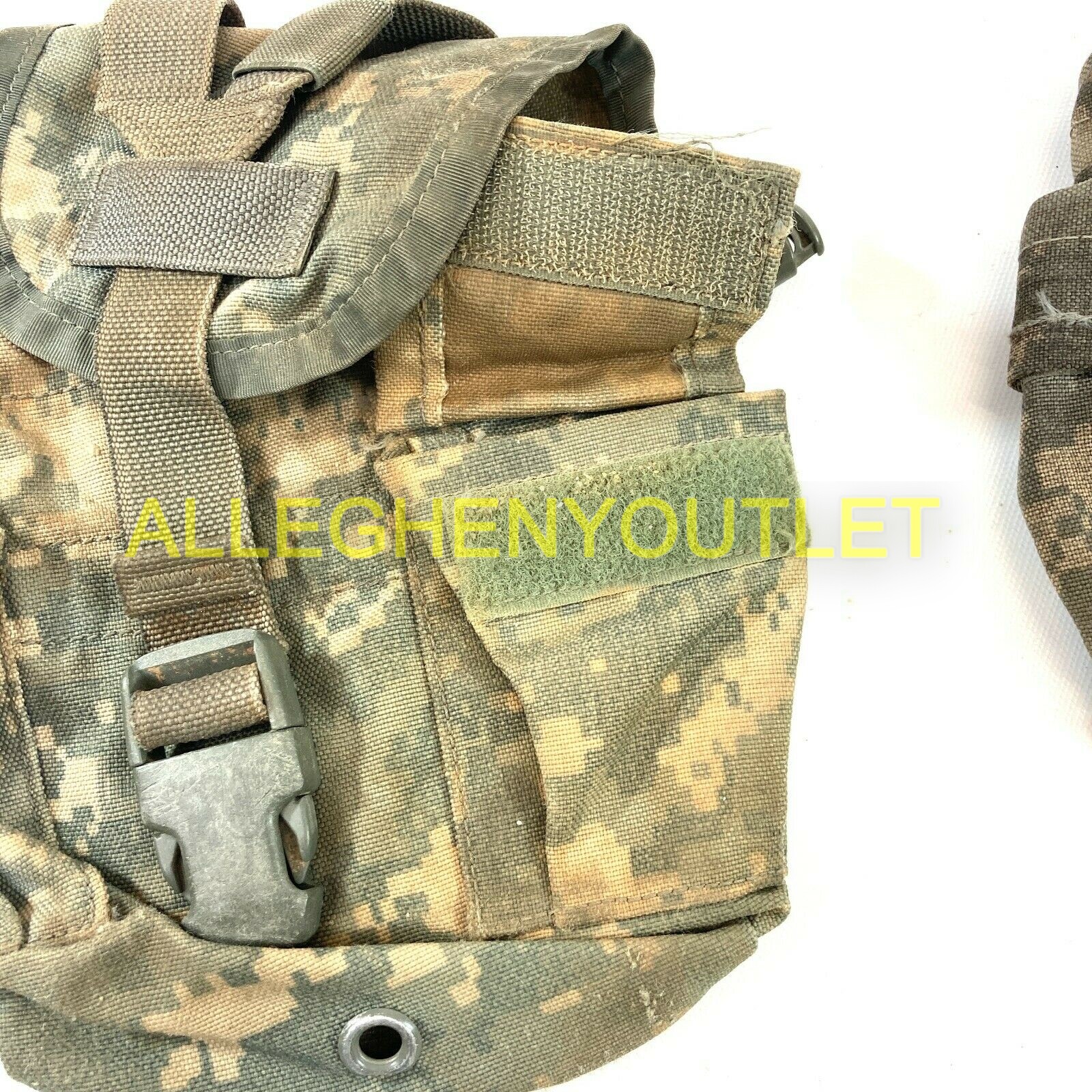 US Military Surplus 1 Quart Canteen Pouch, General Purpose, Set of 2, ACU, MOLLE