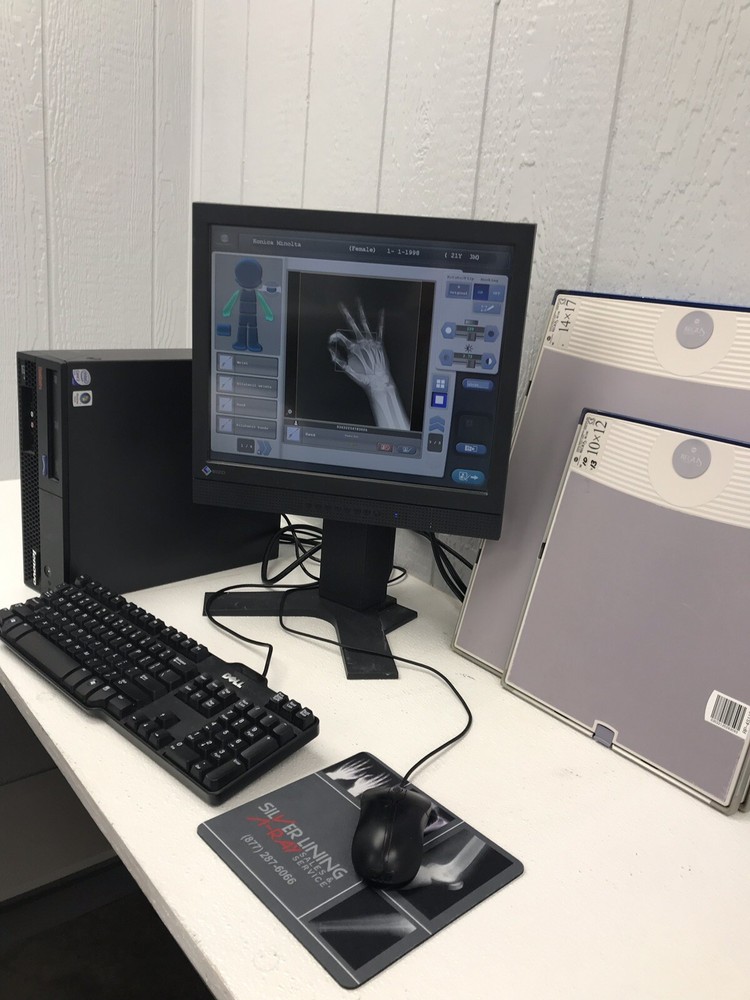 Konica Minolta Regius 190 CR Reader with Workstation and Cassettes