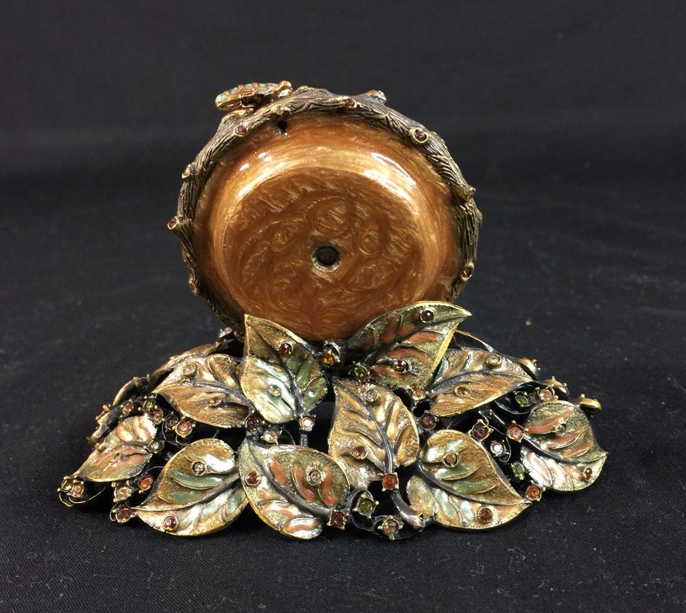 Jay Strongwater Mayfair Leaf & Bee Clock