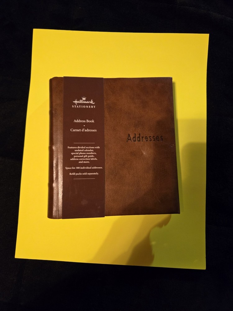 Hallmark Brown Leather 6-Ring Address Book