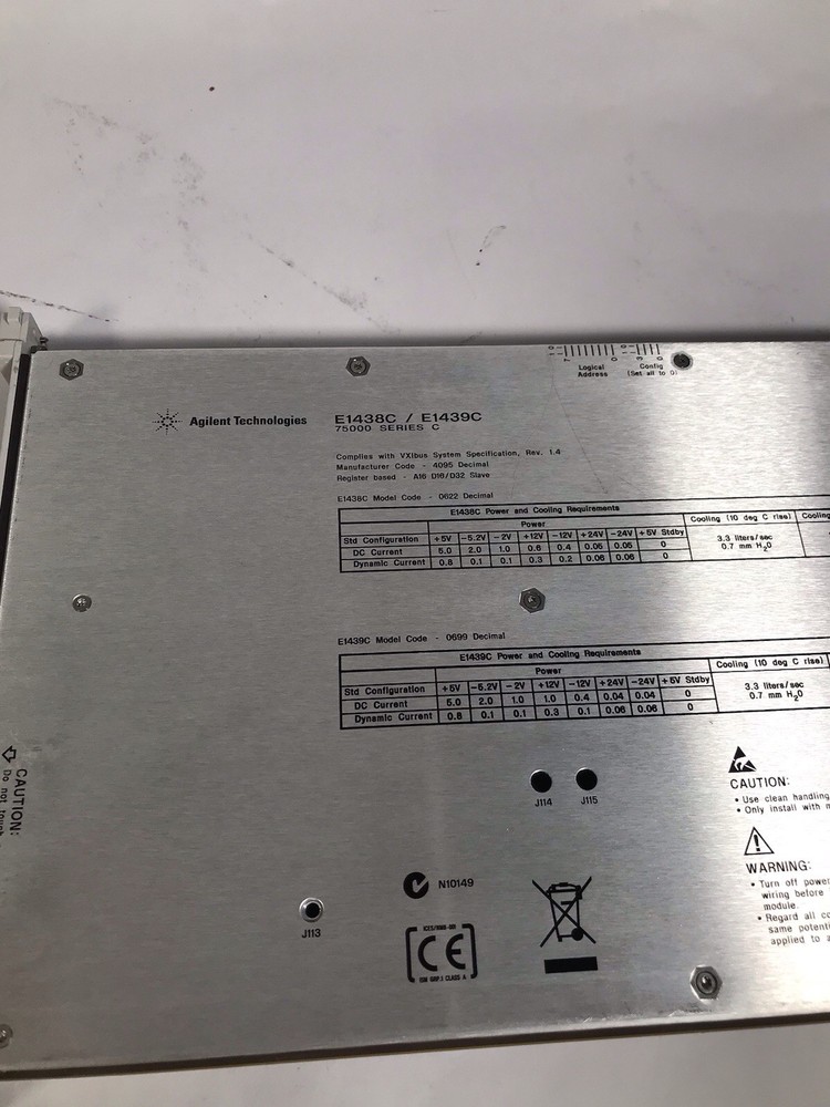 Agilent E1439C Single Channel Digitizer