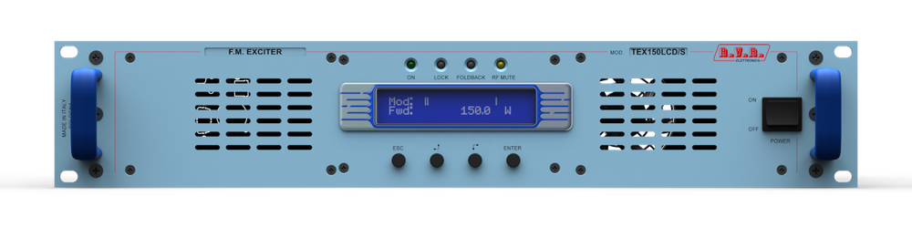 Broadcast Prof RVR TEX150w LCD FM Transmitter Wide Band Encoder Stereo