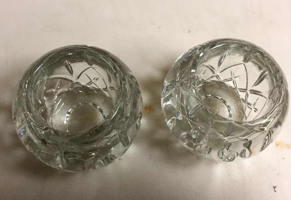 Home Interior Glass Candle Holders  Pair