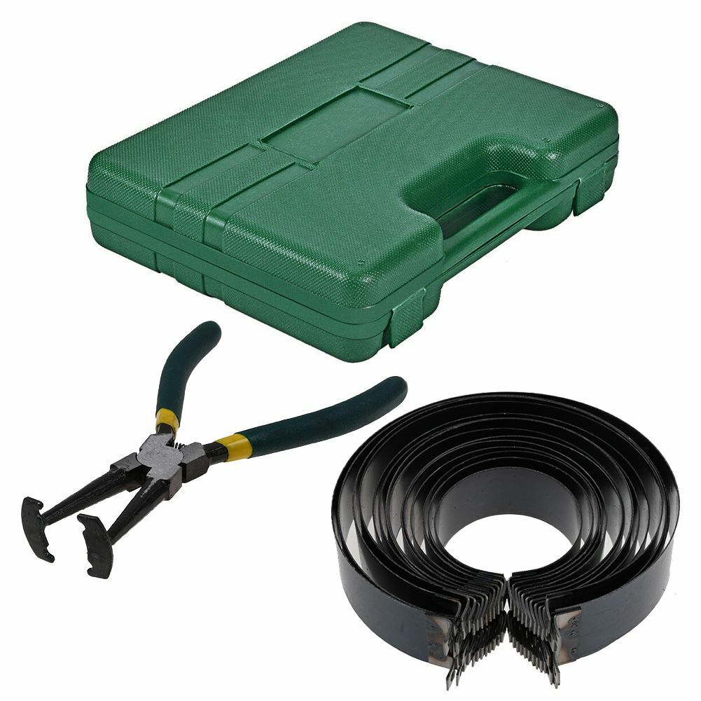 Motorcycle Piston Ring Compressor Cylinder Installer Tool Kit w/ Pliers &14 Band