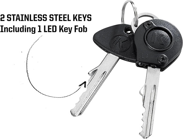 Bike Lock Cable, 6ft x 12mm Steel Anti-Theft Lock with Keys for Bike, Scooter