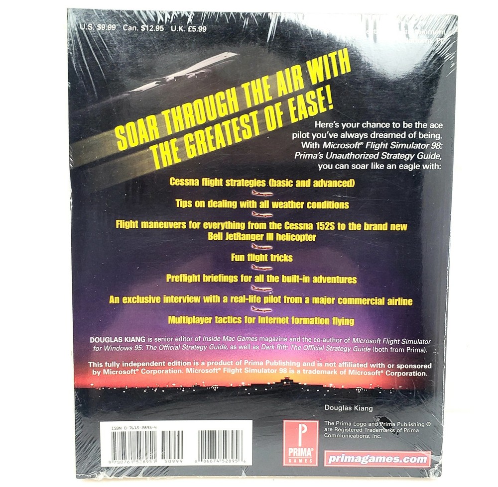 Flight Simulator 98 Prima's Unofficial Strategy Guide Paperback New Sealed