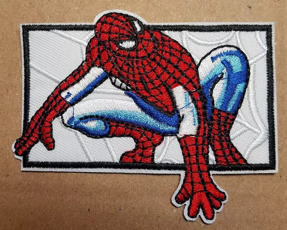 Spider-man Figure with Web background Patch 3 1/2 inches wide