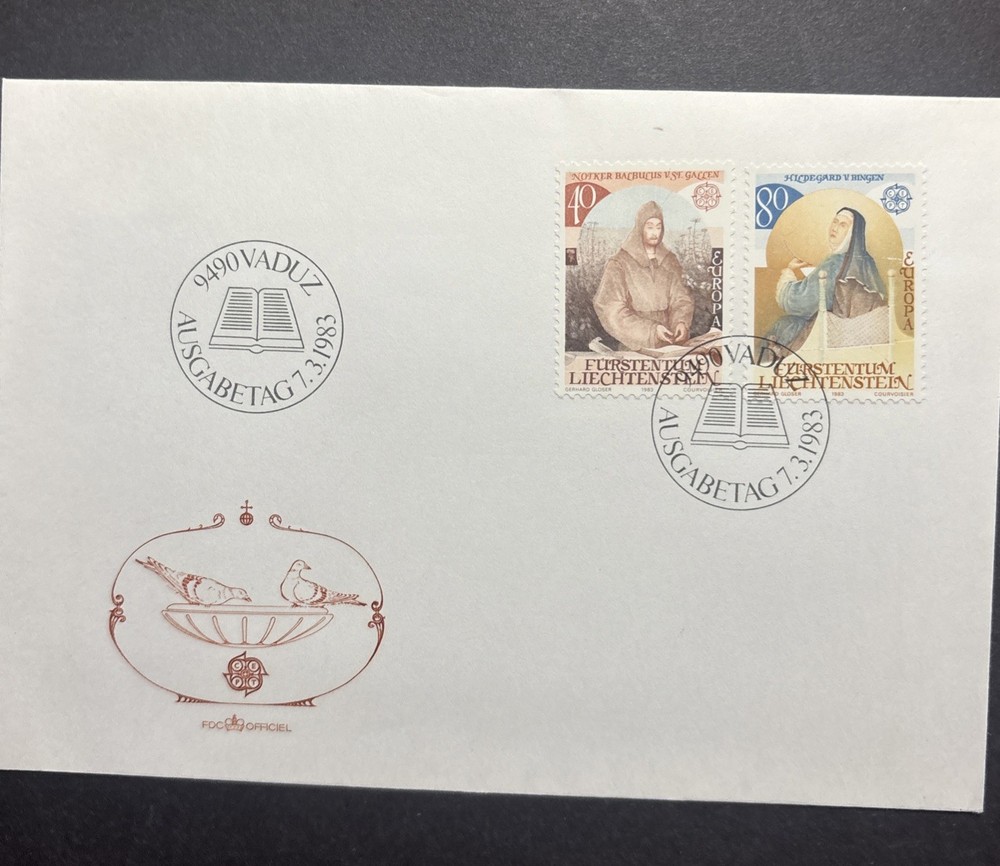 LIECHTENSTEIN 1983 EUROPE CEPT ENVELOPE UNC