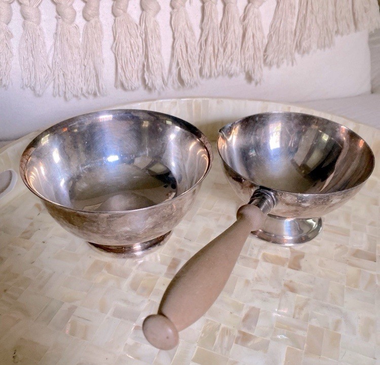 Bernard Rice's Sons Silverplate Apollo Serving Bowls with Handle Set