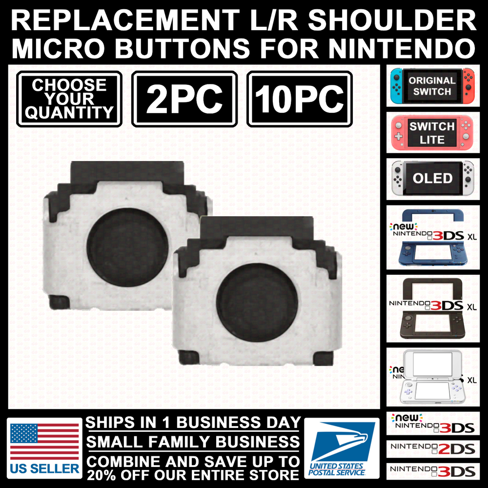 Shoulder Micro Button Trigger for Nintendo Switch/Lite/OLED/New/3DS/2DS/XL/LL