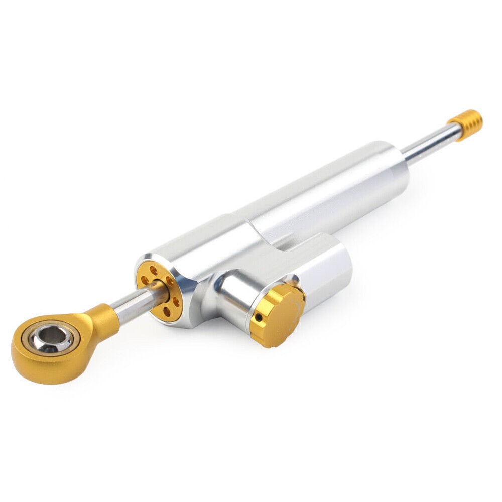 Steering Damper Stabilizer Adjustable Silver Bar CNC Universal For Motorcycle US