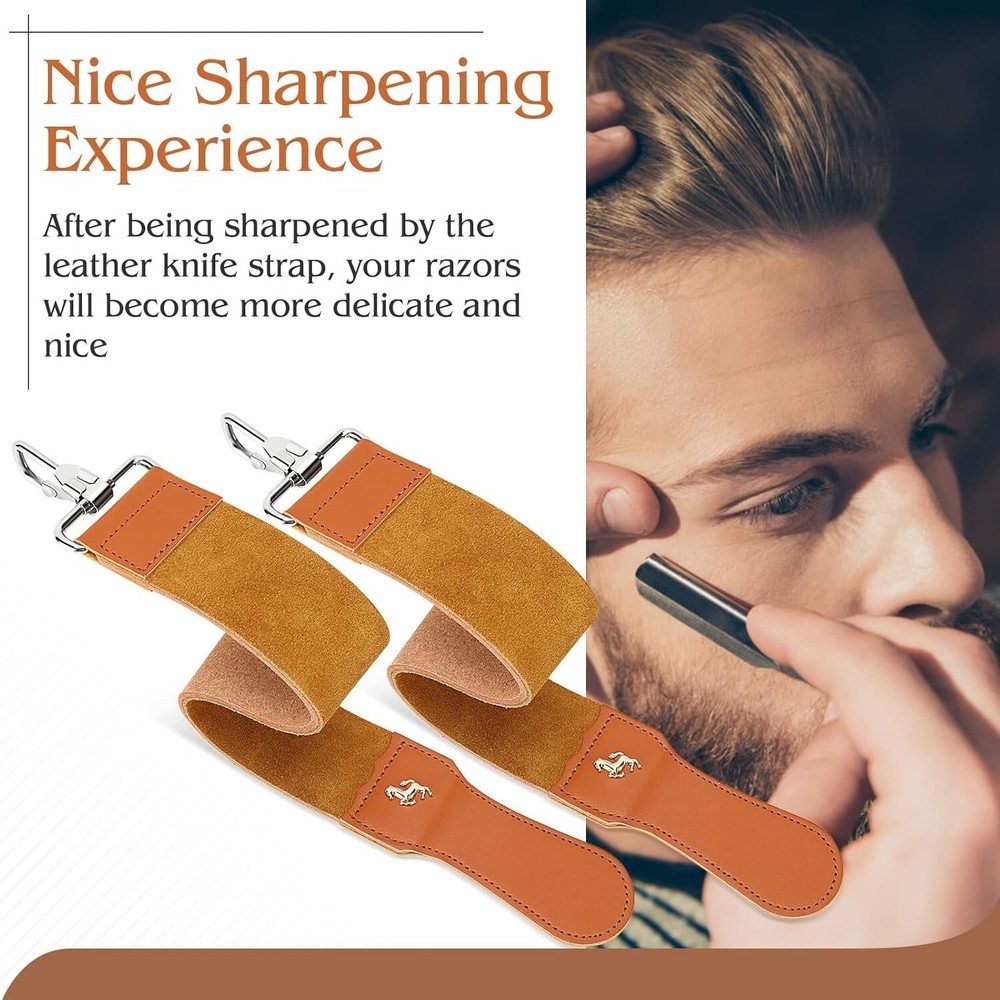 Versatile Leather Sharpening Strap - 45*5cm Strop for Razors and Knives