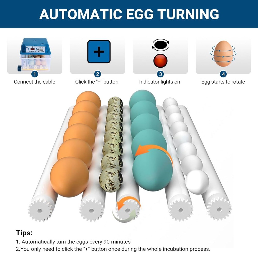 12-24 Egg Hatching Incubator with Automatic Turner for Hatching Turkey Goose