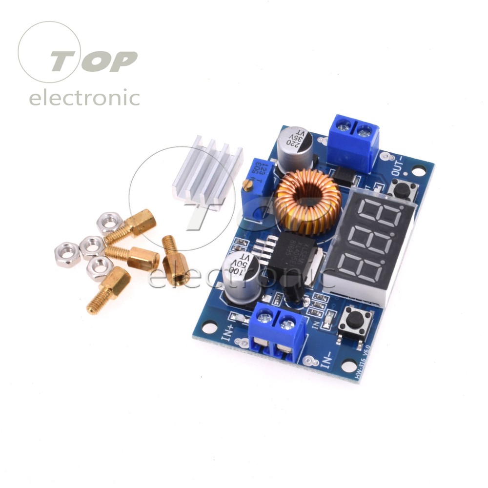 5A Adjustable Power CC/CV Step-down Charge LED Driver With red Voltmeter M13